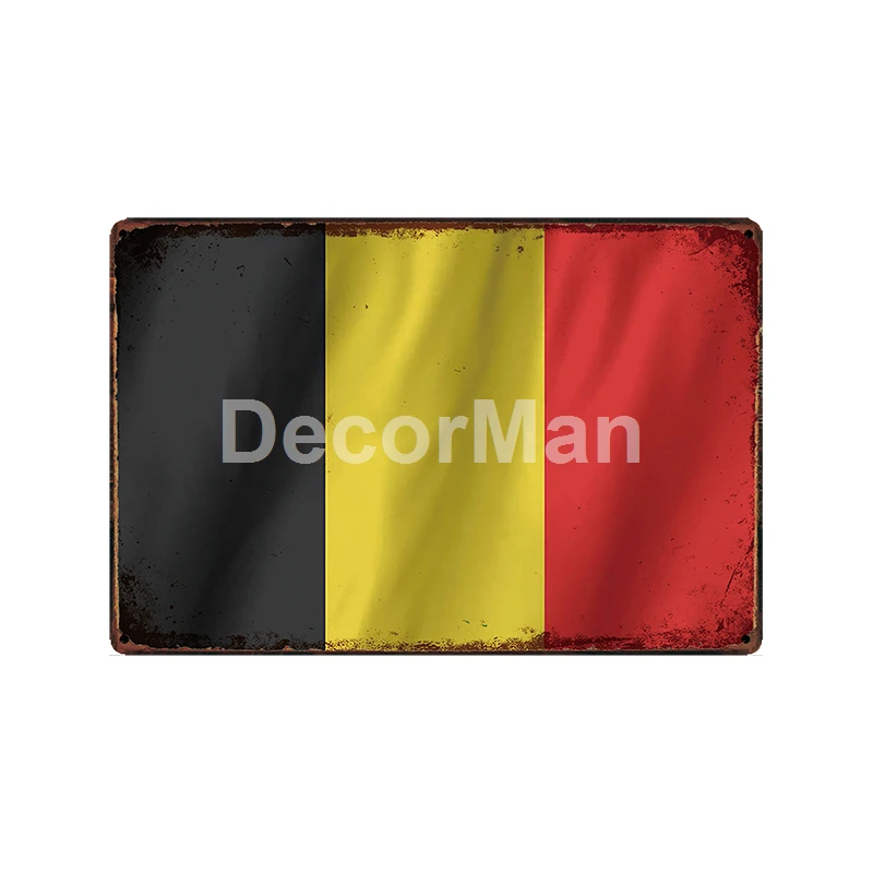 [DecorMan] страна Франция Канада флаг жестяной знак оптовая продажа настенные