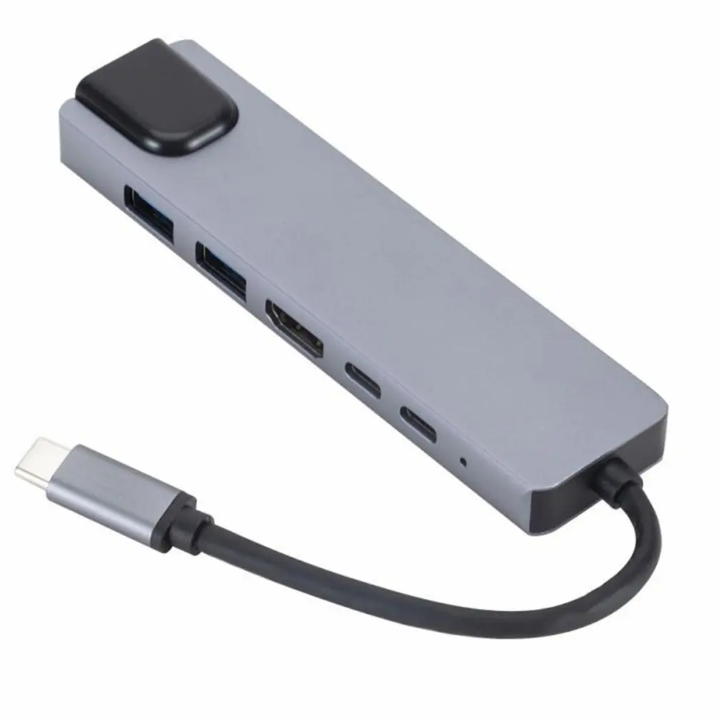 

Expansion Dock 6 In 1 Type-C Hub Multifunctional Aluminum Alloy Expansion Dock PD Fast Charging USB Hub