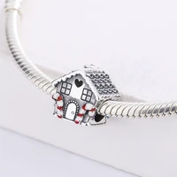 925 sterling silver love house christmas tree with colorful zircon pendant charm bracelet fits european pandora style jewelry