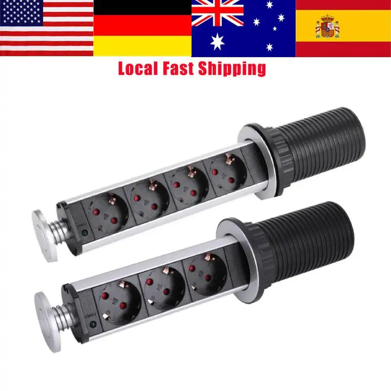 Выдвижная розетка с 3/4 отверстиями встраиваемая настольная кухонная для стола