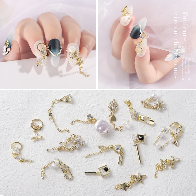 Высший сорт Блестящий Цирконий Кристалл Стразы для ногтей Роскошные ювелирные