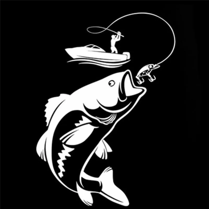 Водонепроницаемая наклейка на рыбу 17 см х 12 см|Наклейки автомобиль| |
