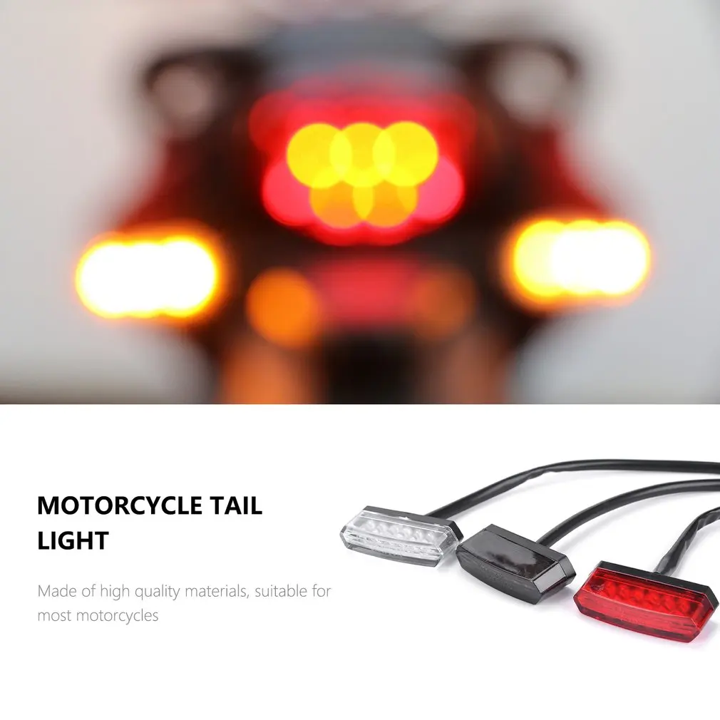12V Motorcycle Rear Brake LED Tail Stop Light Lamp For Dirt Taillight License Plate Accessories Decorative Emark |