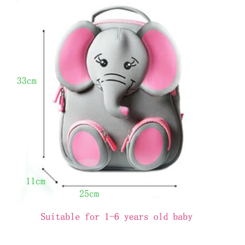 New Fashion Children School Bags for Girls Boy 3D Elephant Design Student School Backpack Kids Bag Tourism Rucksack