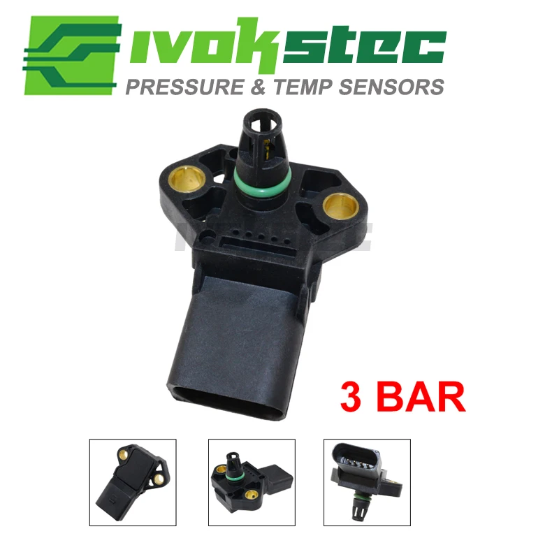 Датчик давления на впуске воздуха 100% для Audi VW Seat Skoda 0281002401 038906051C 0 281 002 401 038 906 051 C