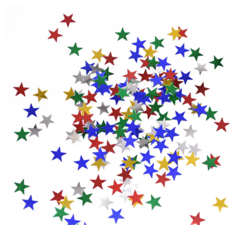 100 шт. Переливающаяся блестящая Звезда конфетти 6 мм Красочные для свадьбы