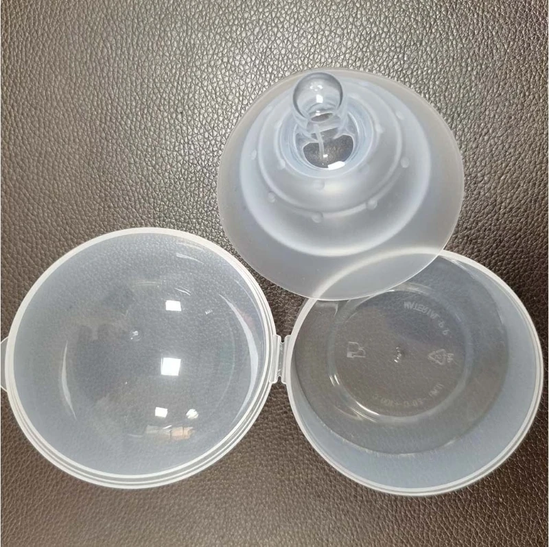 

45BF Double Layer Silicone Nipple Protector Breastfeeding Mother Breast Protection Pad Cap Shield Cover