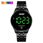 SKMEI Креативный светодиодный сенсорный экран мужские цифровые часы роскошные часы из нержавеющей стали водонепроницаемые мужские наручные часы relogio masculino