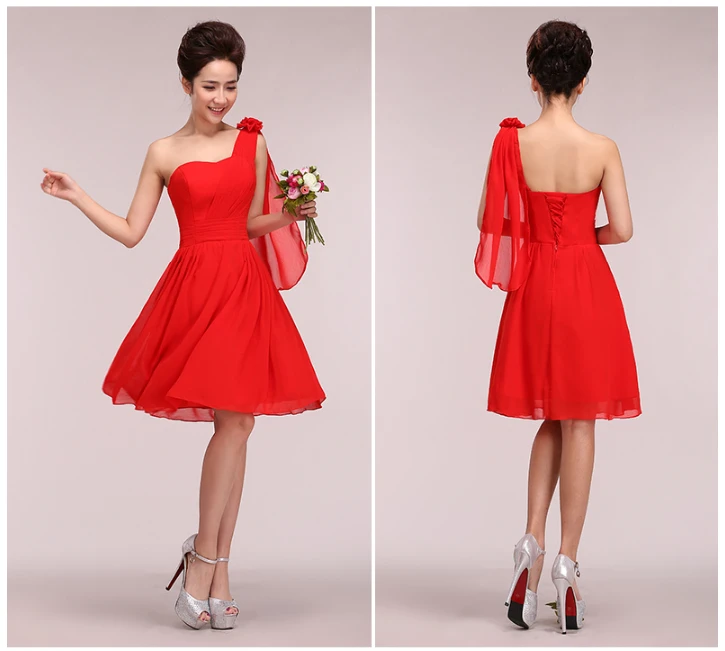 Дешевые Полу Формальные короткие ярко розовый синий красный желтый скромный