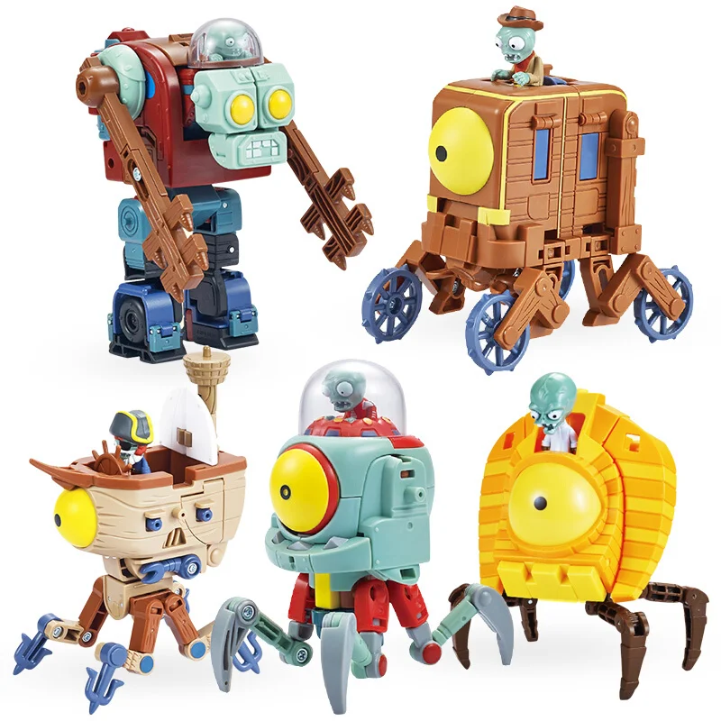 

New Plants vs Zombies Transformation Toys Model Cartoon Action Figure Games Toys Doll for Kids Gift