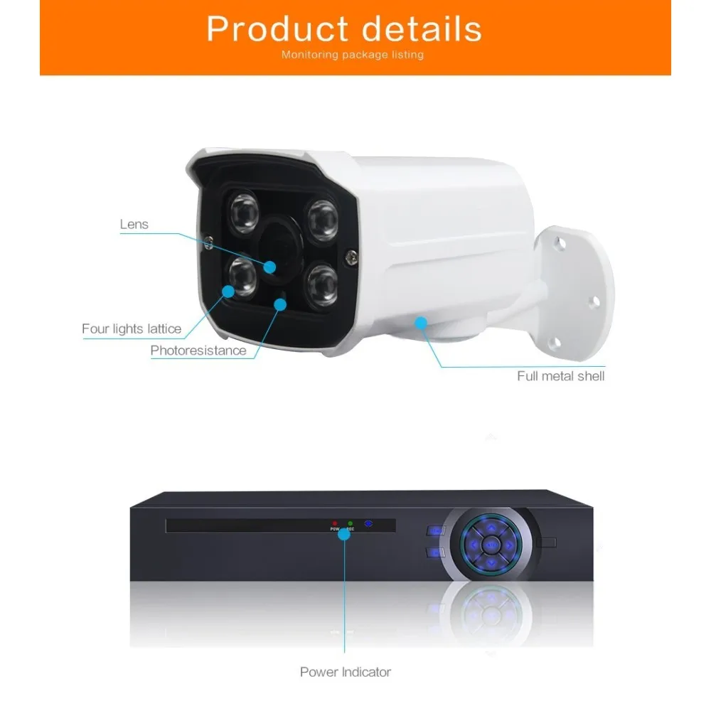 LS AKA2 1080P 8CH AHD DVR комплекты 8 канальная система CCTV Водонепроницаемая ночного