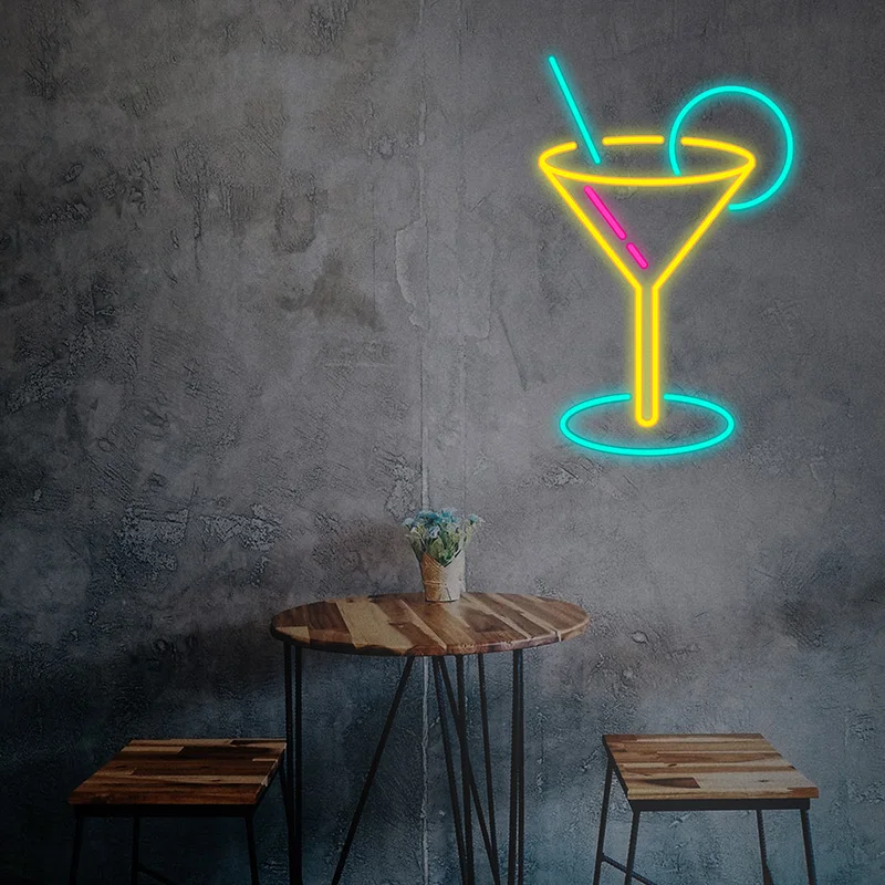 

led neon sign Transparen cool light neones Custom bar decoracion in home dorm Wedding wall decor