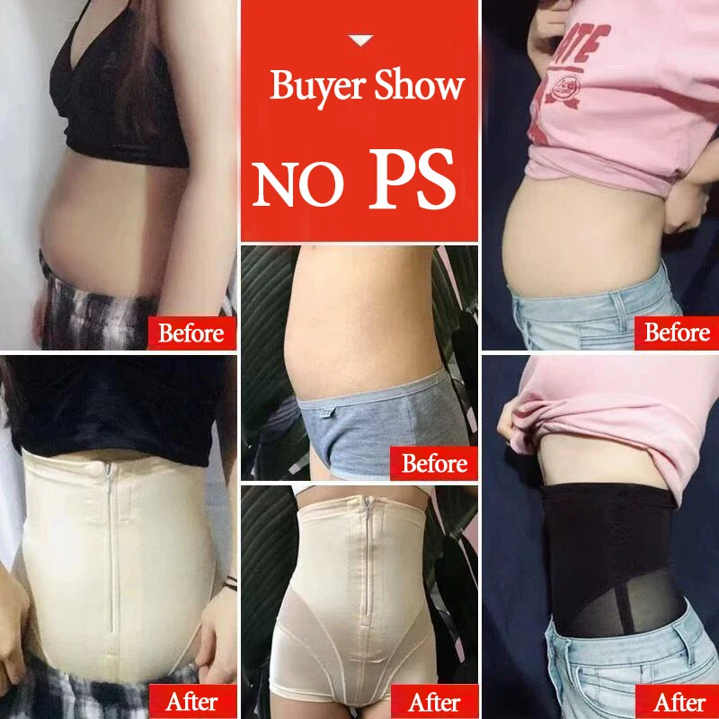 Женское нижнее белье с завышенной талией и молнией|Утягивающие трусы| |