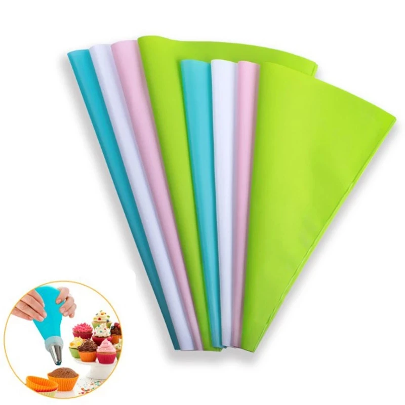 

New Confectionery Bag Silicone Icing Piping Cream Pastry Bag Nozzle DIY Cake Decorating Baking Decorating Tools for Cake Fondant