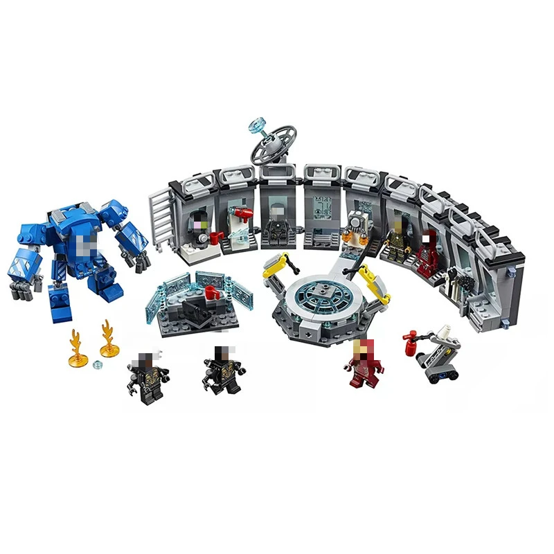 07121 Супер Герои ЖЕЛЕЗНЫЙ ЧЕЛОВЕК зал брони совместим с 76125 строительных блоков