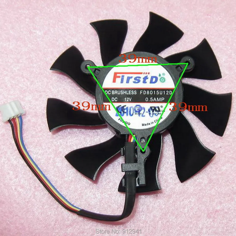 Кулер R104 Firstdo FD8015U12D для видеокарты вентилятор охлаждения 39 мм 12 В 0 5 А 4 провода