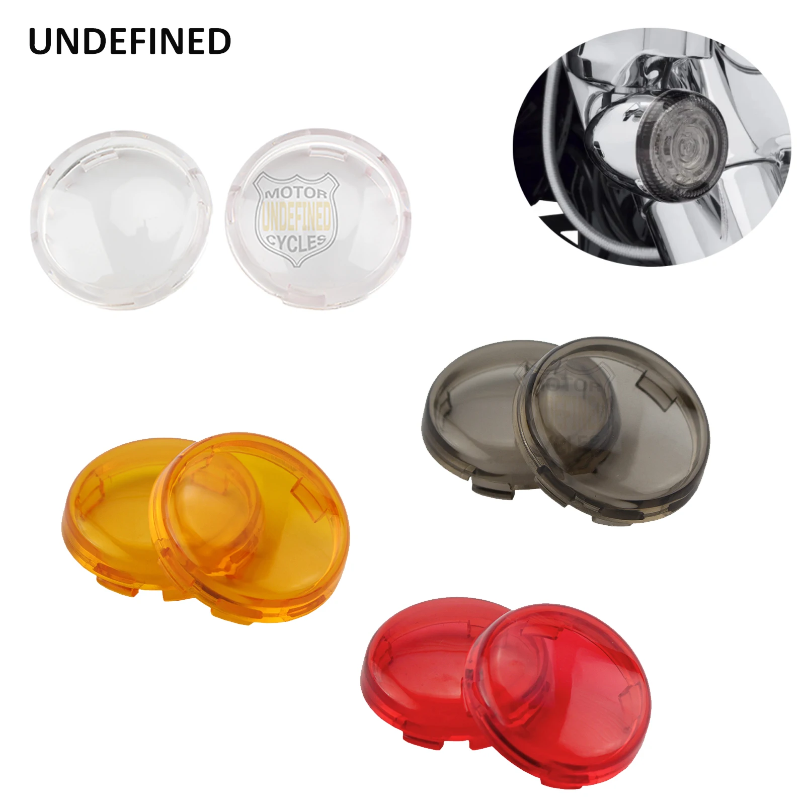 

2pcs Motorcycle Turn Signal Indicator Light Lens Cover For Harley Touring Road King Sportster XL883 1200 Dyna Softail Heritage