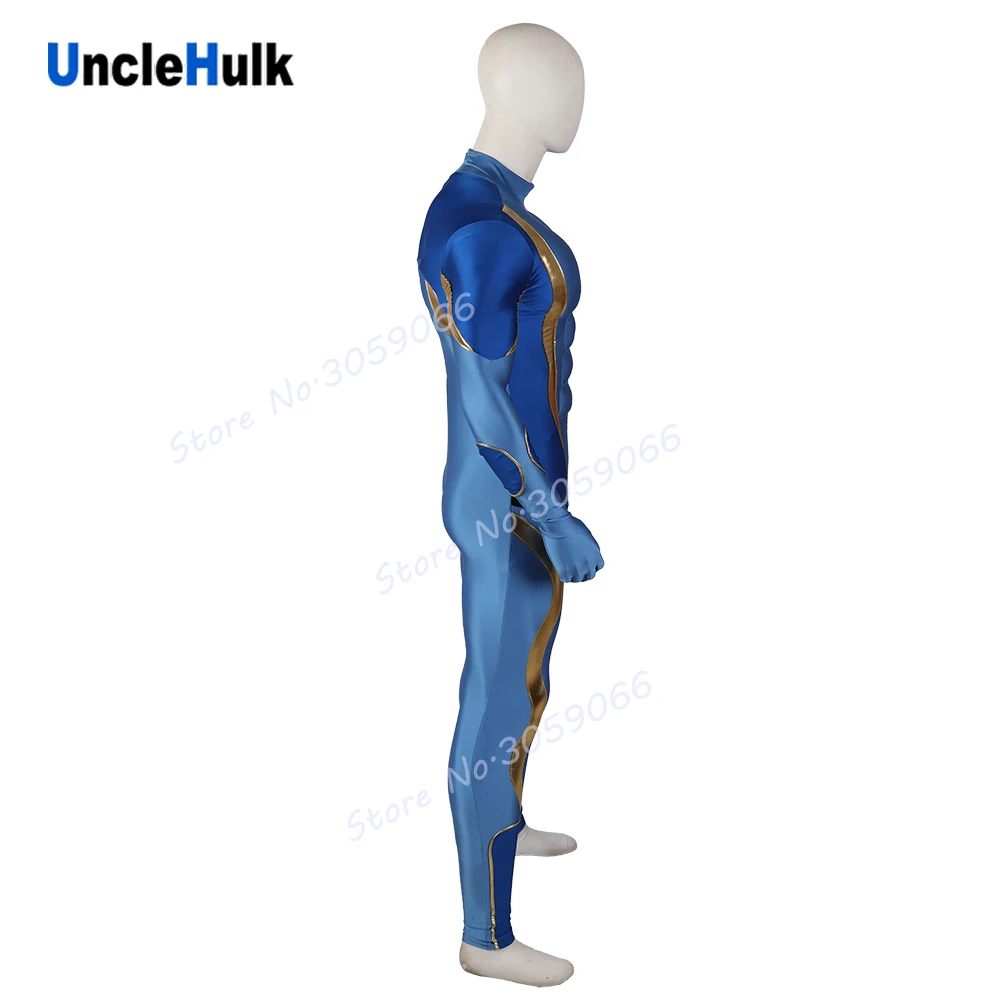 Звездный Платиновый костюм зентай-с шелковой нитью для мышц-A0301 | UncleHulk