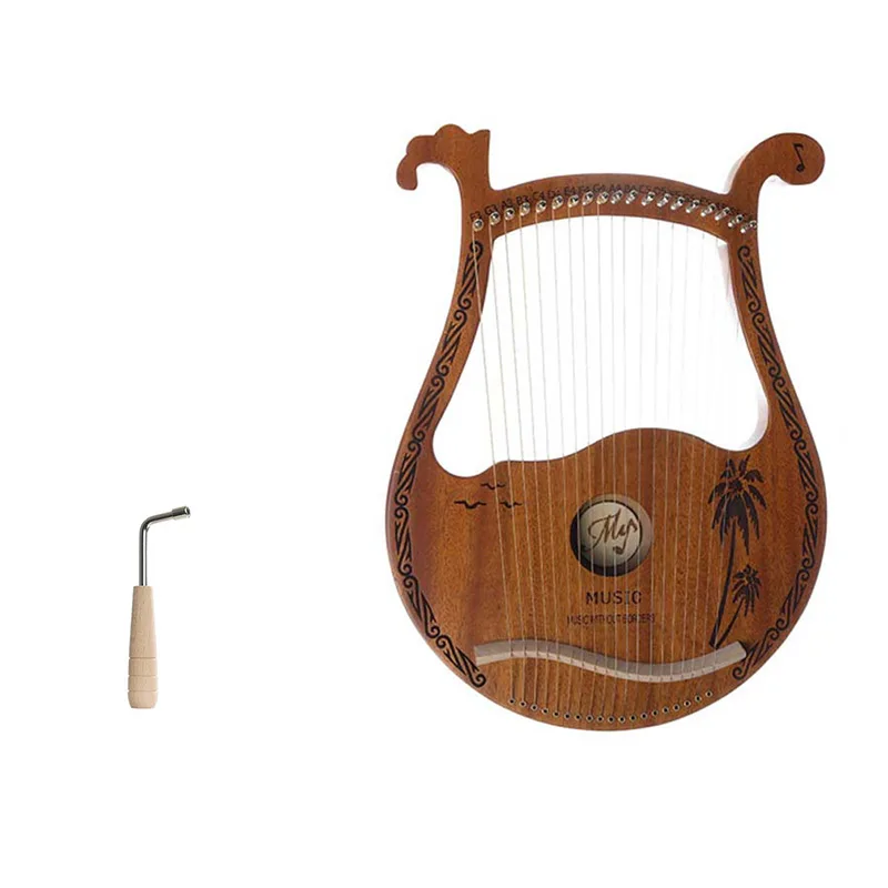 Lyre Harp китайская Арпа 19 струн твердая древесина красное дерево с настройкой