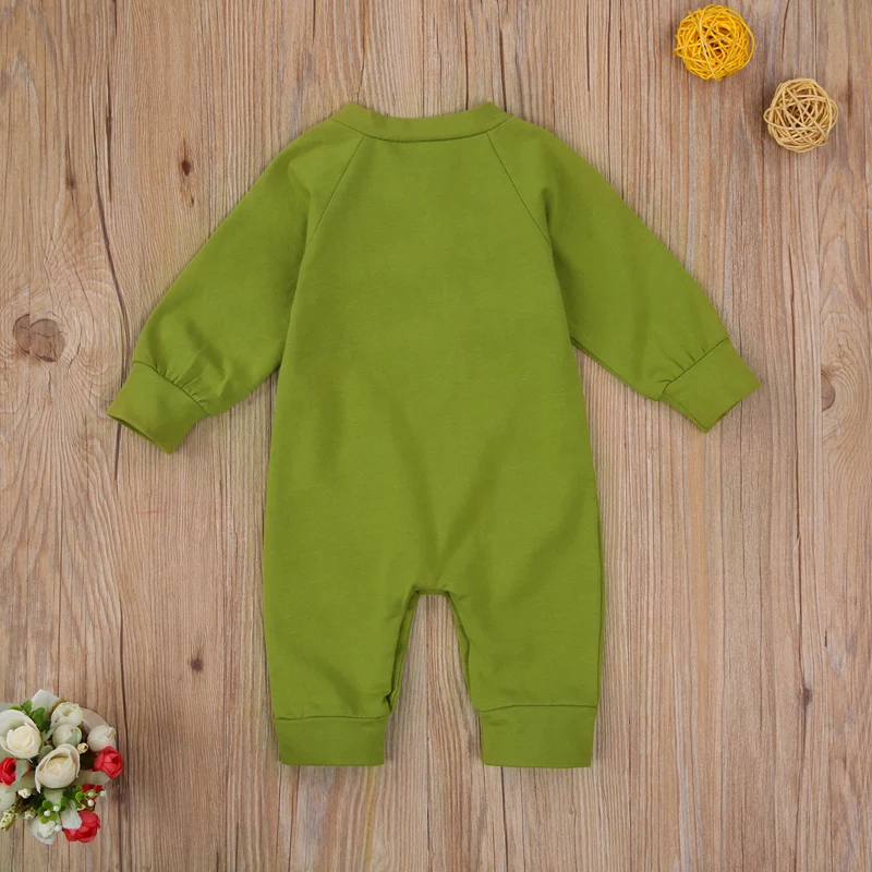

lioraitiin 0-24M Newborn Infant Toddler Baby Boy Girl Casual Romper Long Sleeve Cotton Soft Jumpsuit Zipper Clothes