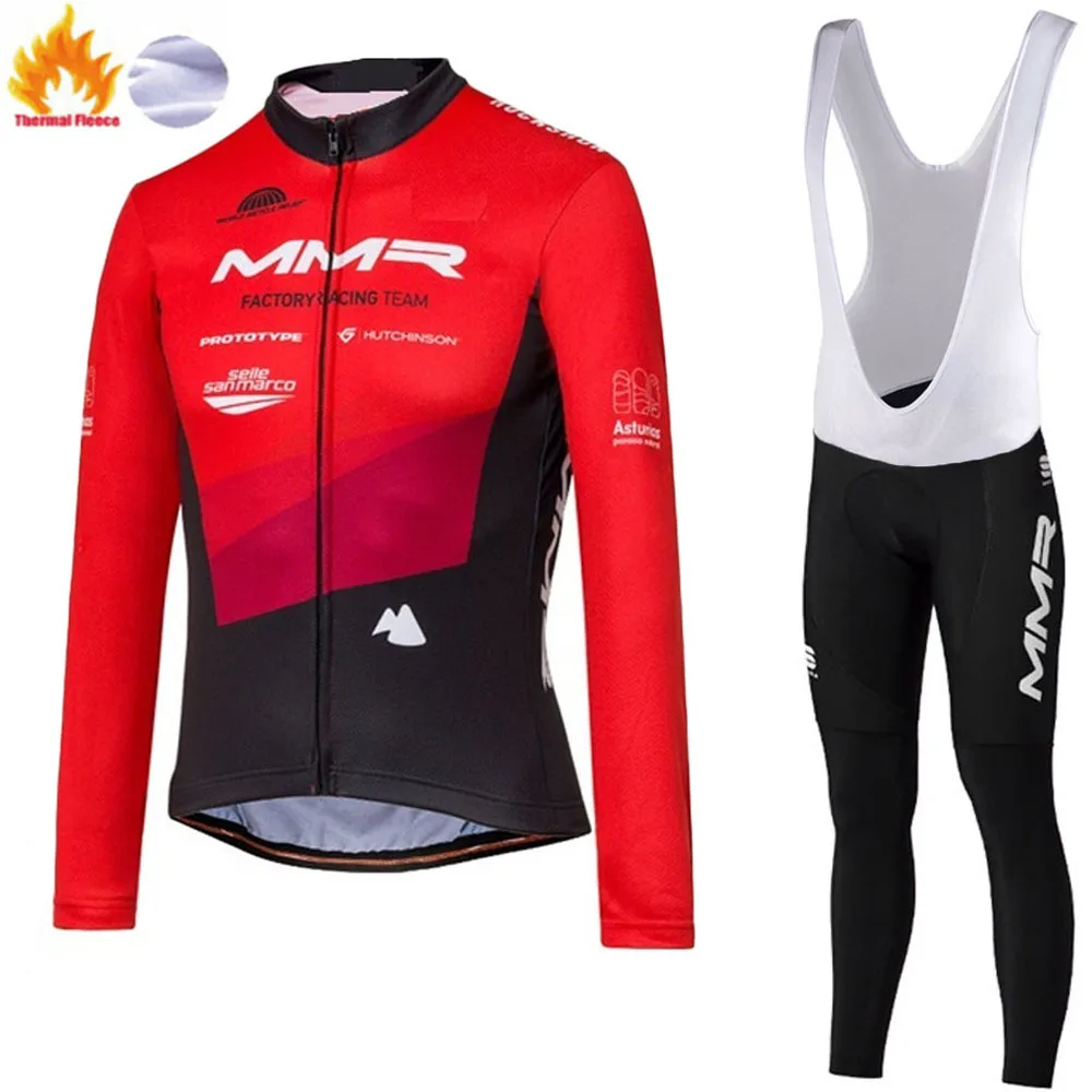 

MMR Winter Cycling Clothing Men's Road Bike Suit Bicycle Thermal Fleece Jersey Bib Tights MTB Pants Ropa Ciclismo Maillot