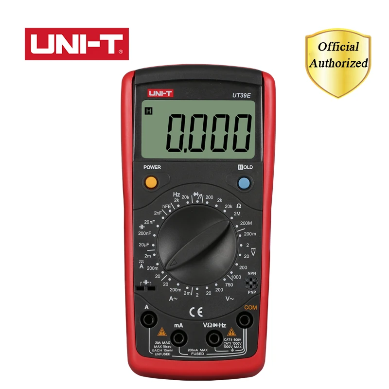 UNI T UT39E Современный цифровой мультиметр 4 1/2 ЖК Ручной Диапазон AC DC измеритель