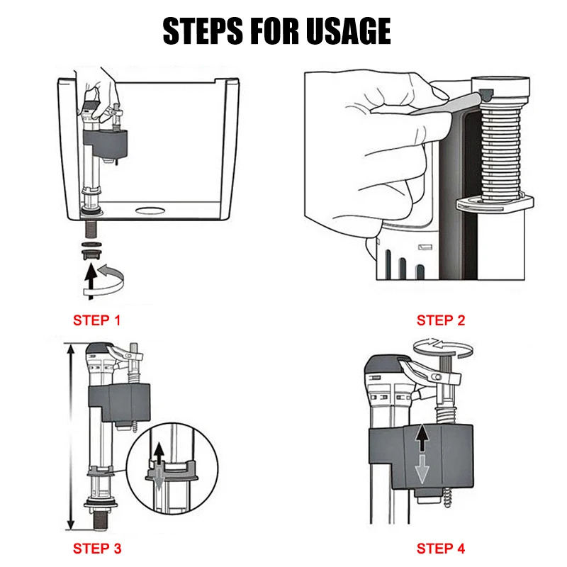 Регулируемый сливной клапан для унитаза G1/2|Впускные клапаны| |