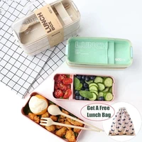 healthy material lunch box suit 3 layer microwave dinnerware food storage container simple and easy to clean portable food can