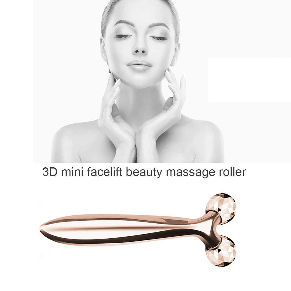 3D роликовый массажер для лица инструмент подтяжки вращение на 360 градусов всего