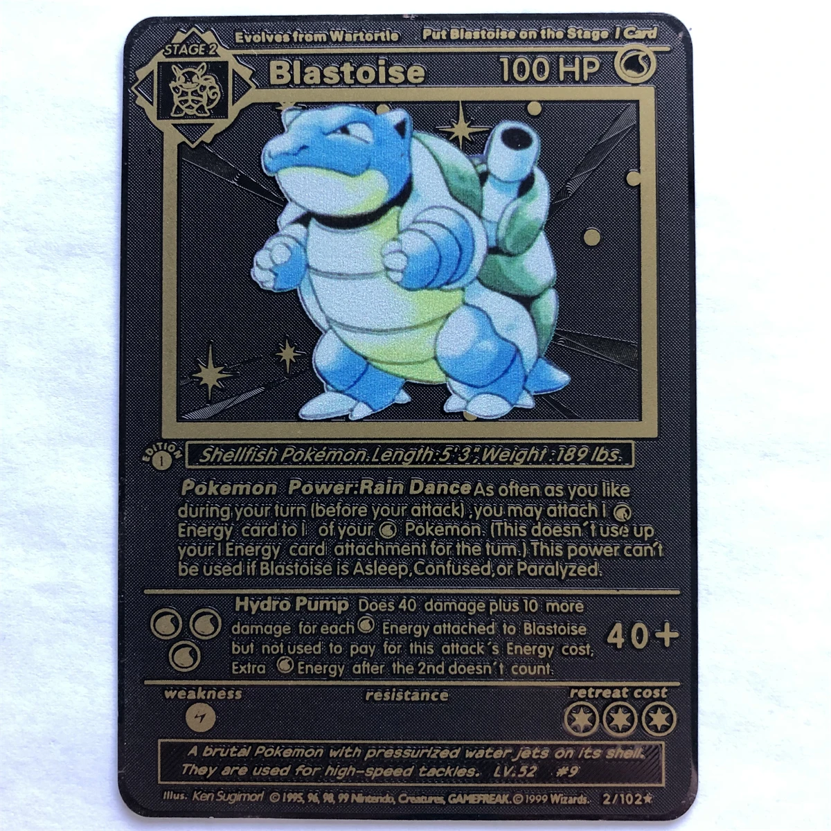 Покемон металлические карты первая Charizard blastise Venusaur Machamp Gyarados Боевая карта игра