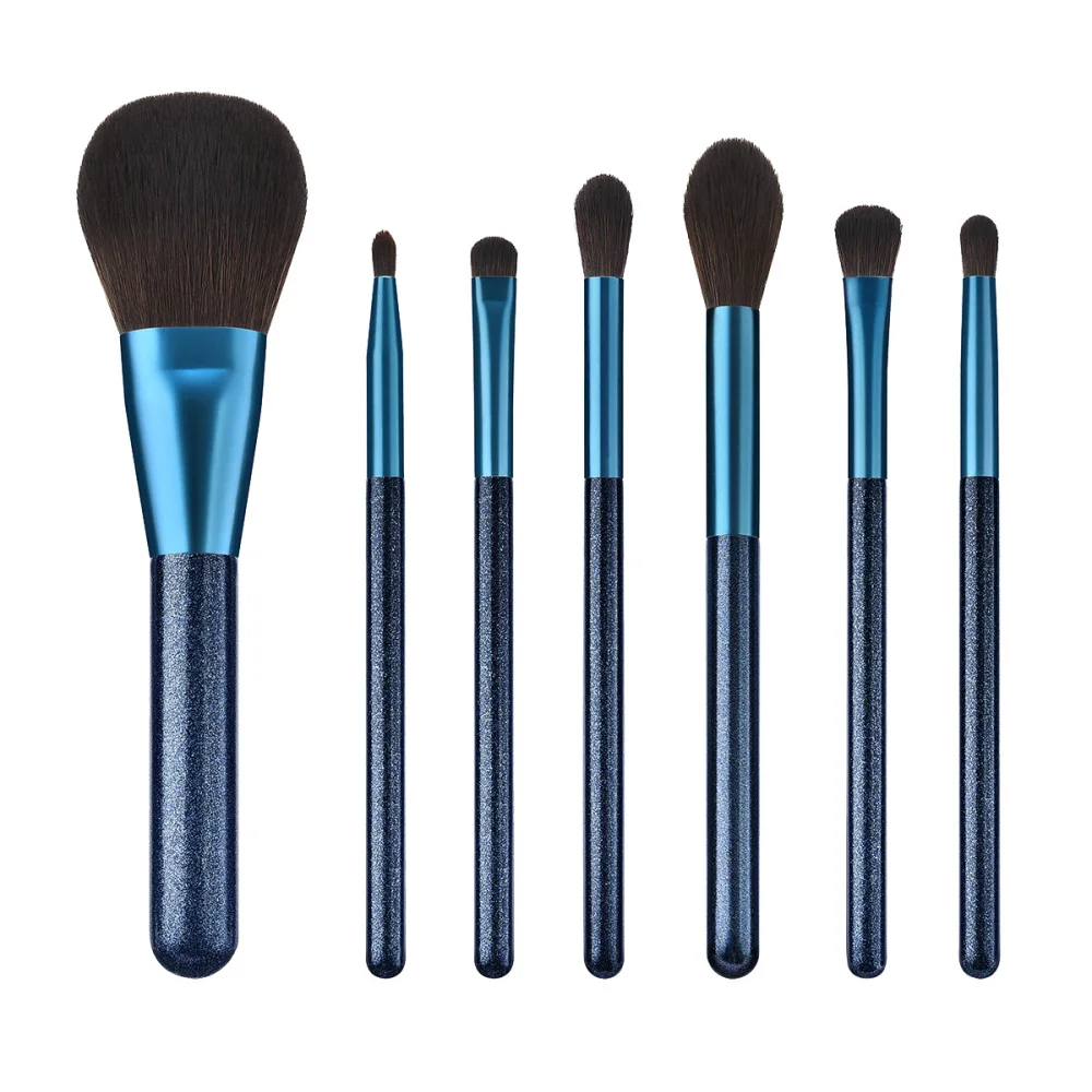

7pcs Wooden Handle Synthetic Fiber Bristles Makeup Brush Cosmetics Powder Blush Brush Kit for Woman (T-07-059)