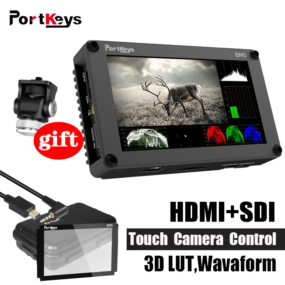 Портативные клавиши BM5 II 3G SDI/HDMI монитор 2200nit с сенсорным экраном управления