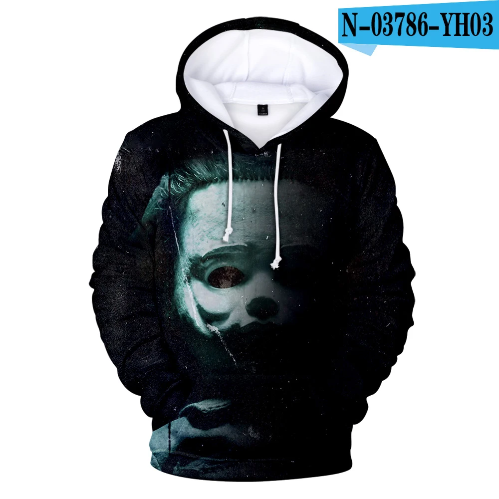 Забавная Спортивная толстовка с капюшоном для Хэллоуина 3D принтом Майкла