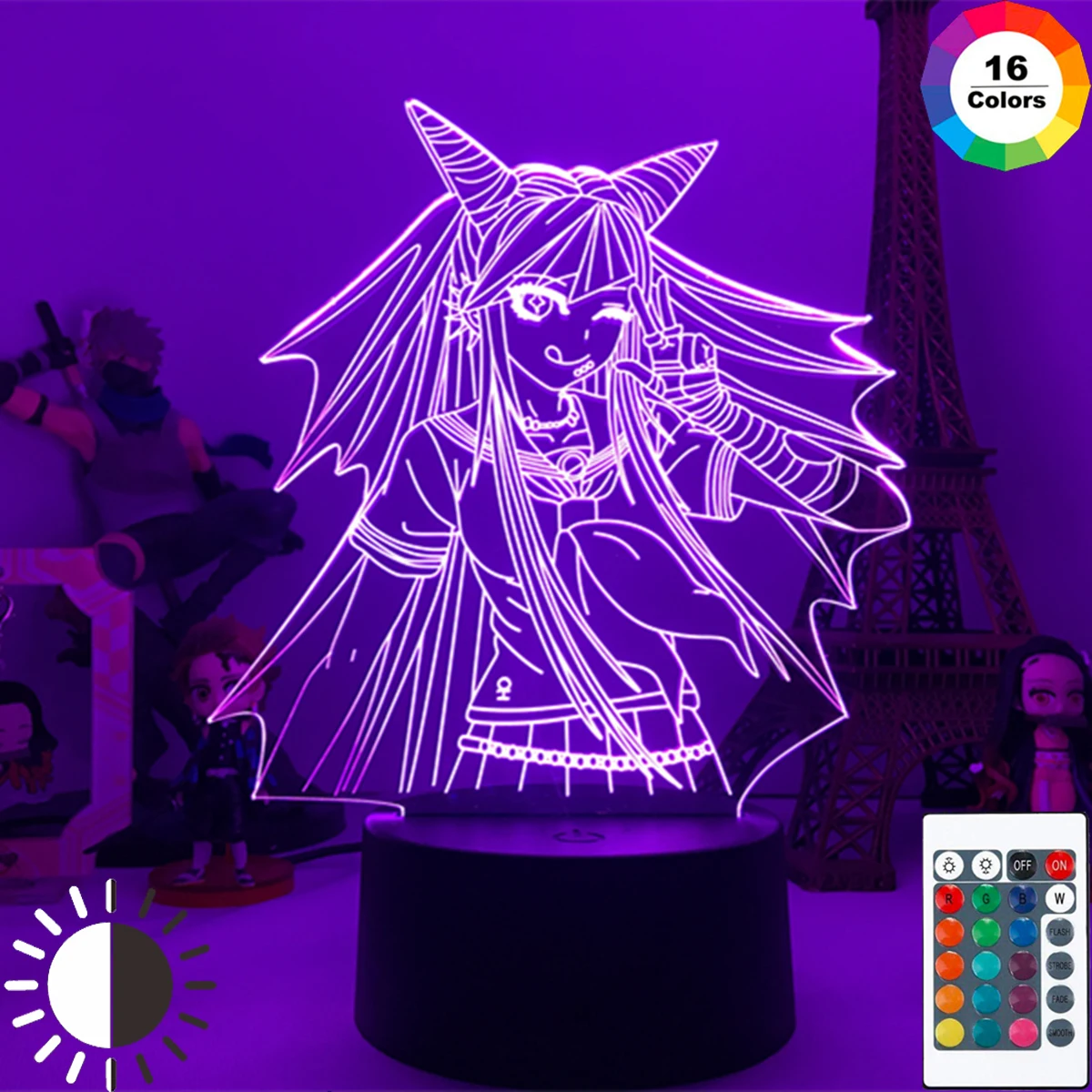 

Danganronpa V3 Led Illusion Night Light Ibuki Mioda Lamp for Bedroom Decor Kids Gift Danganronpa Acrylic 3d Lamp Ibuki Mioda