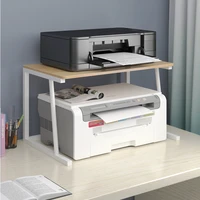 1 pcs printer storage shelf multifunctional double deck bracket for home copier on office desktop rack