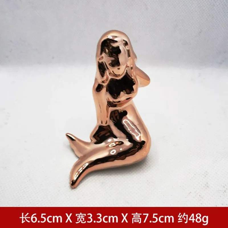 

Fish Gold Plating Animal Figurine Abstract Geometric Style Ceramic Fashion Sculpture Home Office Room Desktop Decoration Gift