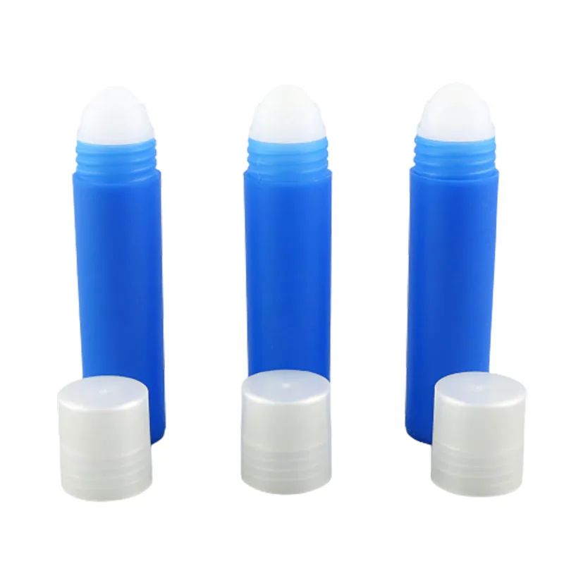 

30 x 30ml Empty PP Roll On Bottle Plastic Ball Liquids Essential Oil 1oz 30cc Blue Perfume Empty With Cap