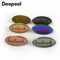 20pcs deepeel 20x40mm handmade metal bags decorative pin buckle labels tag handcraft clasp button diy hardware accessories
