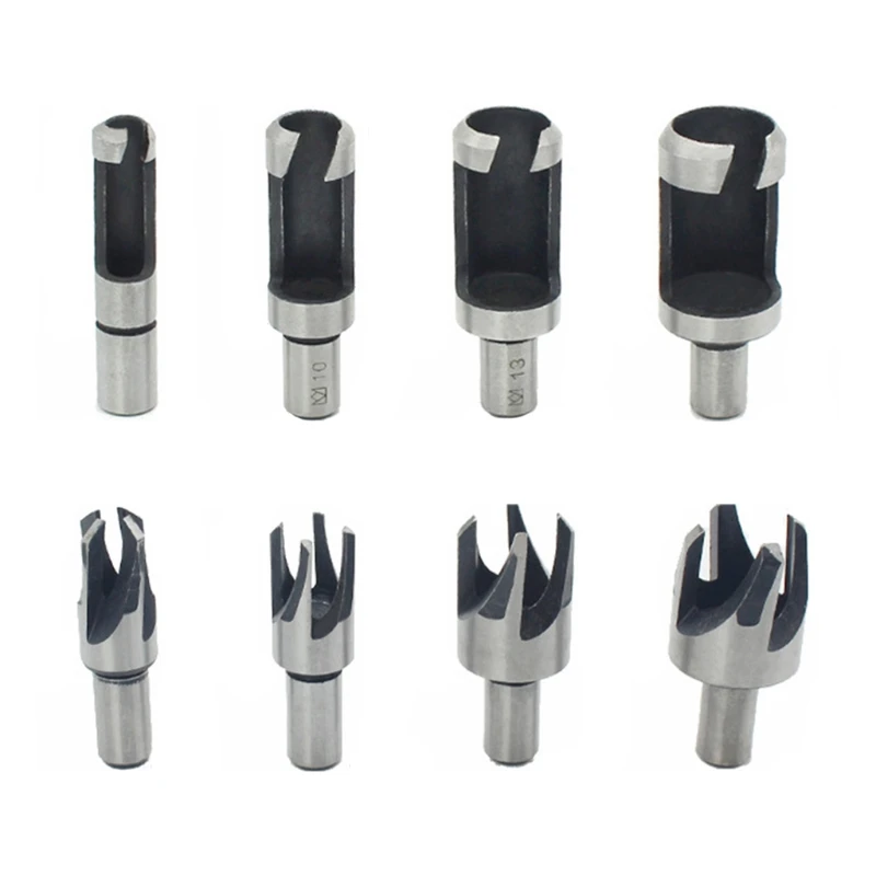 

1 Set Wood Plug Cutting Tool Drill Straight and Tapered Taper 5/8 "1/2" 3/8 "1/4 F3MB