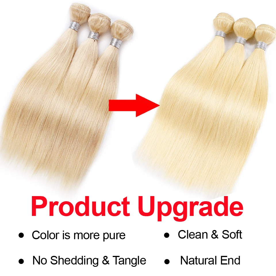 Чистый 613 светлые волосы бразильские локоны Weave bundle s прямой 1 bundle Remy человеческих волос расширения 10-24 дюйм(ов) ов