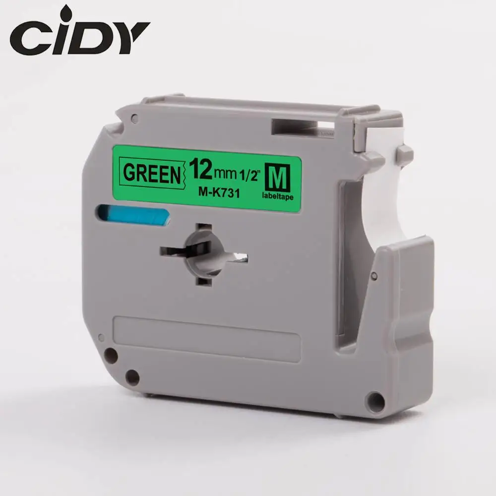 CIDY совместимый brother M-K731 MK731 MK 731 MK-731 черный на зеленом 12 мм ламинированные сильные
