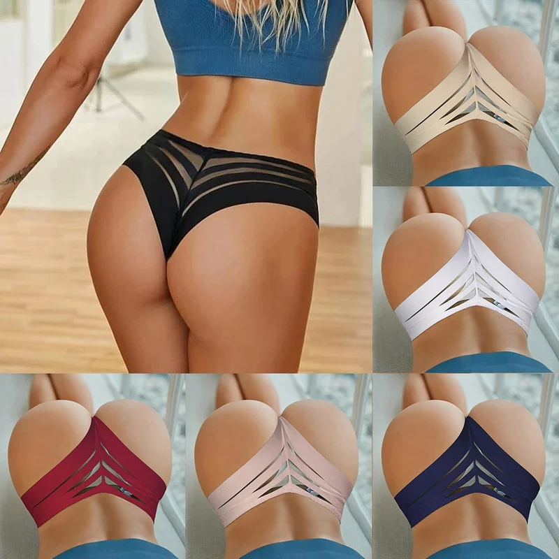 

Oeak Sexy Women's G-string Panties Seamless Panties Perspective Underwear See-Through Underpants Girls Intimates Lingerie