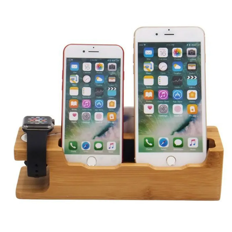 Зарядное устройство HLTON для Apple Watch бамбуковый держатель Iwatch 5 4 3 2 1 Series