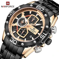 new naviforce watches mens stainless steel quartz military sport waterproof multiple chronograph calendar male clock wrist watch