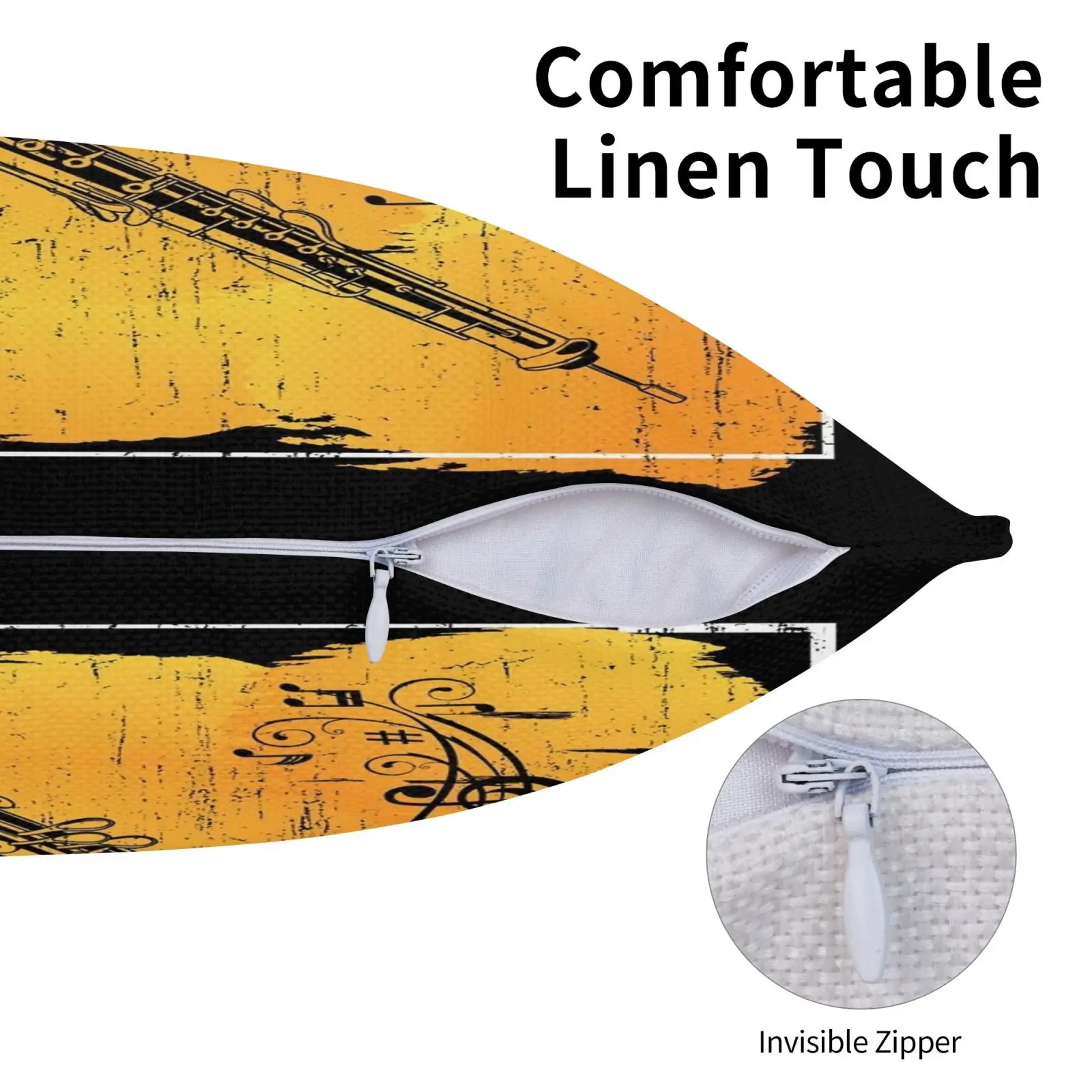 Наволочка для кларнета с надписью наволочка из хлопка и льна плюшевым помпоном