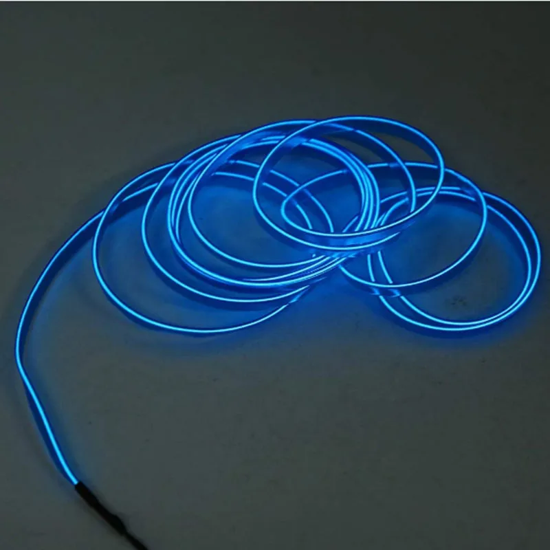 5m Car LED Strips Decoration Strip 12V Flexible Neon EL Wire Rope Indoor Universal Interior Light for Auto | Автомобили и