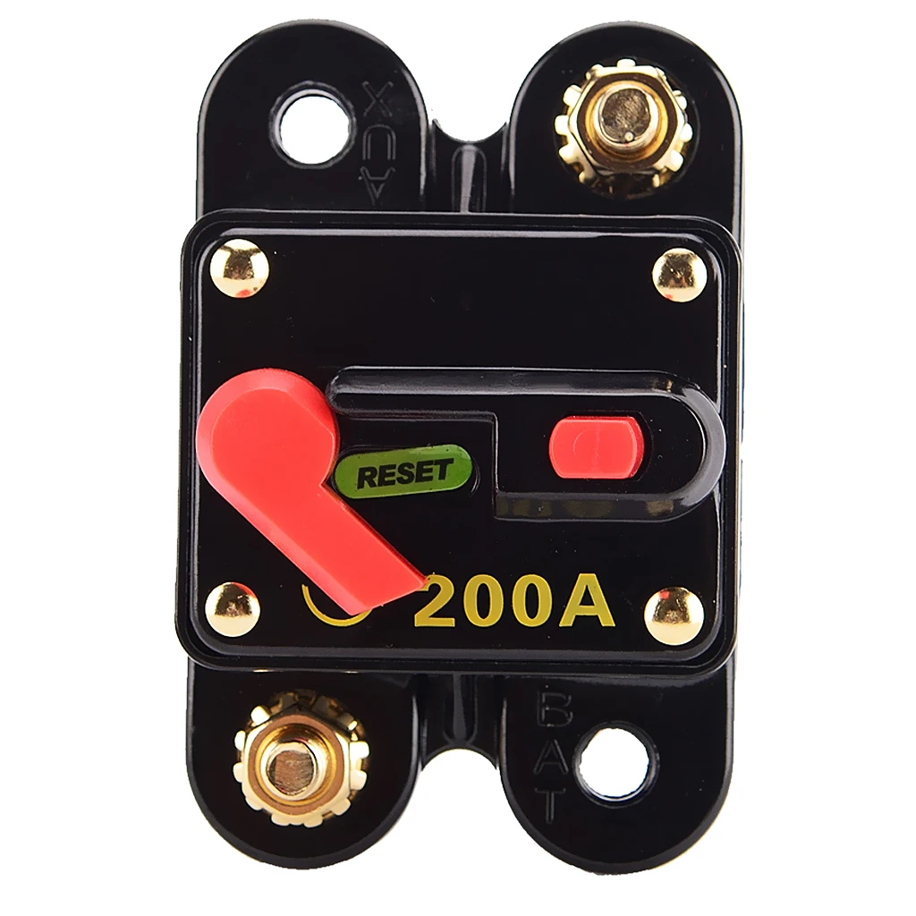 Автомобильный аудио 200Amp DC 12V 24V Автоматический выключатель Ручной Сброс