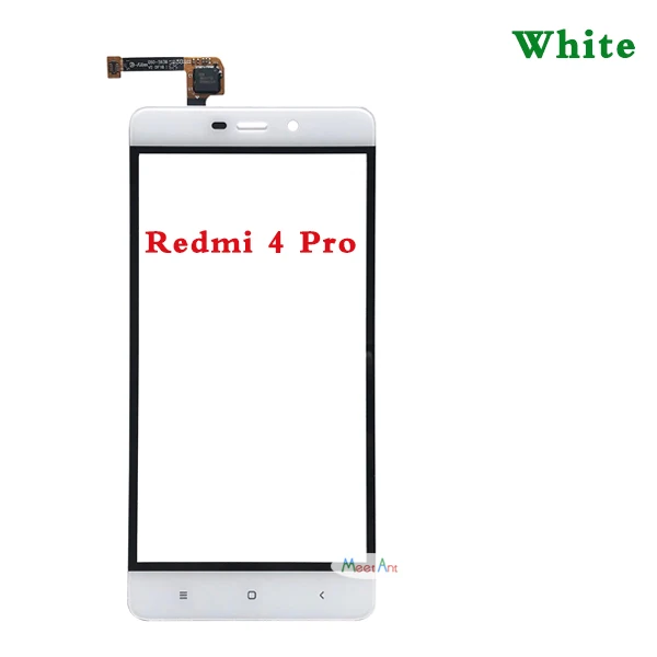 AAA высокое качество 5,0 ''для Xiaomi Redmi 4/4 Pro/4A/4X сенсорный экран дигитайзер сенсор внешняя Передняя стеклянная панель объектива - Цвет: For Redmi 4Pro White