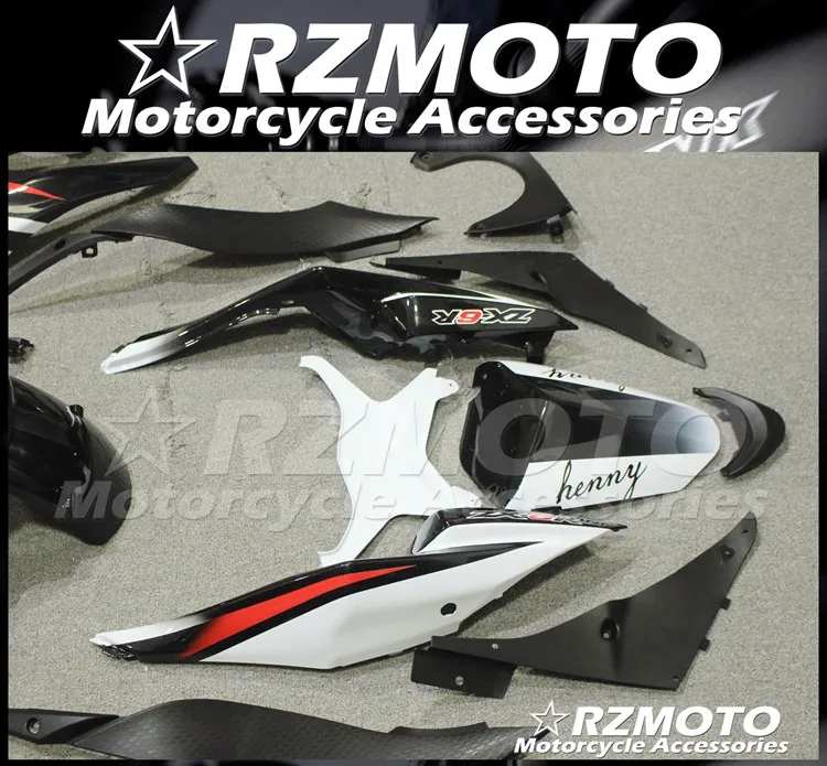 

New ABS Motorcycle whole Fairings kit Fit for Kawasaki Ninja ZX-6R 636 09 10 11 12 ZX6R 2009 2010 2011 2012 Red black white