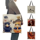 Классическая японская Сумка-тоут с принтом крови аниме Саске, большая школьная сумка для колледжа в стиле Харадзюку, рюкзак сумки для покупок